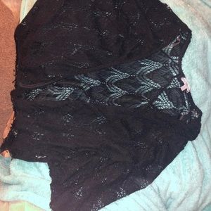 black lace kimono/shawl/cardigan/shrug